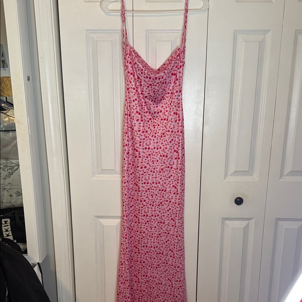 Pink Floral Slip Dress